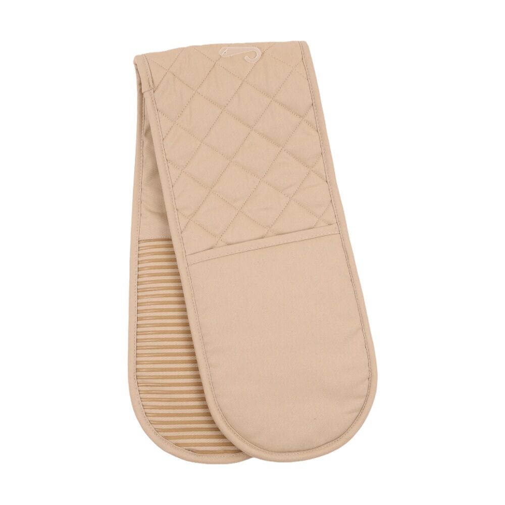 2PK Bas Phillips Essentials Cotton Double Oven Mitt Kitchen Linen Beach 18x90cm