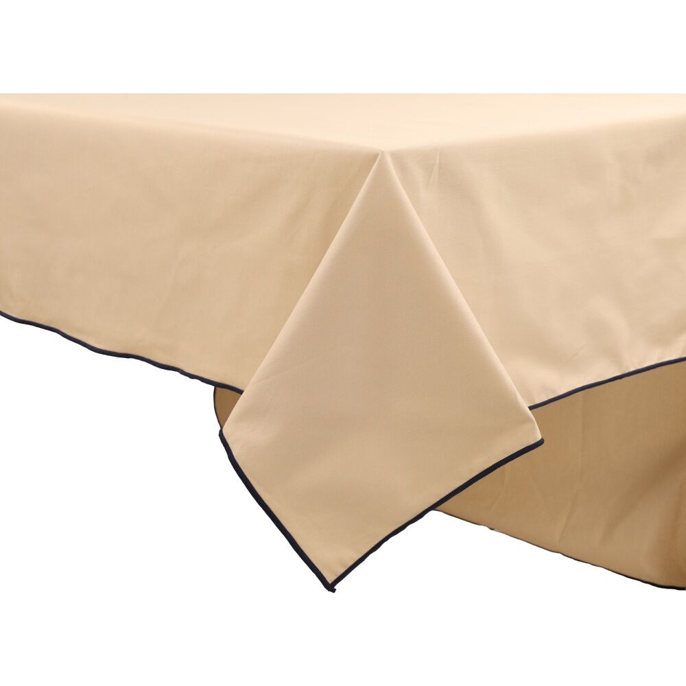Bas Phillips Essentials Cotton Table Cloth W/ Piped Edge Beach MED 150x230cm