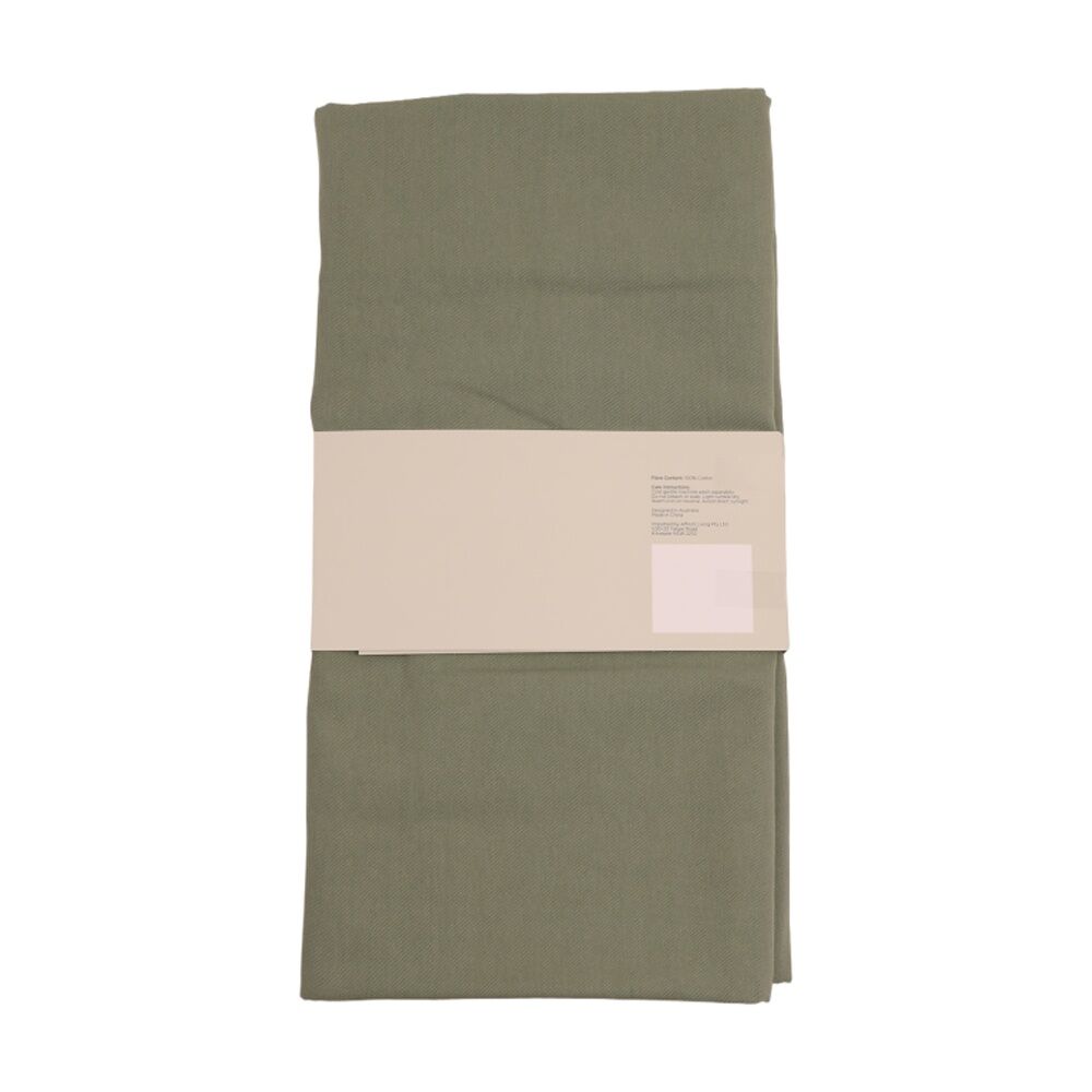 Bas Phillips Essentials Cotton Table Cloth W/ Piped Edge Sage MED 150x230cm