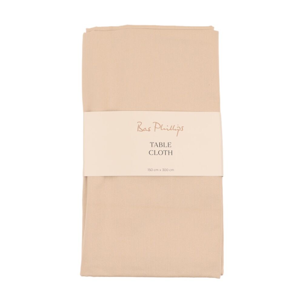 Bas Phillips Essentials Cotton Table Cloth W/ Piped Edge Beach Large 150x300cm
