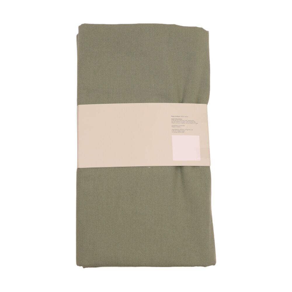 Bas Phillips Essentials Cotton Table Cloth W/ Piped Edge Sage Large 150x300cm