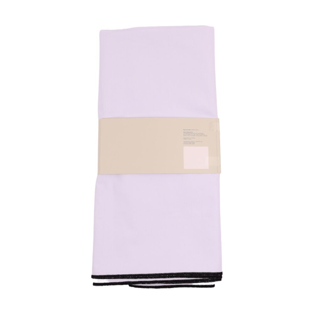 Bas Phillips Essentials Cotton Table Cloth W/ Piped Edge White Large 150x300cm