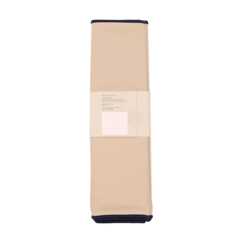 Bas Phillips Essentials Cotton Table Runner W/ Piped Edge Beach Small 35x150cm