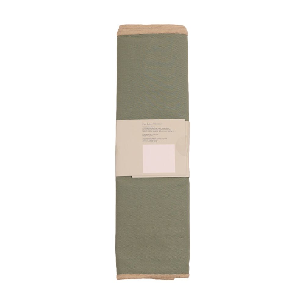 Bas Phillips Essentials Cotton Table Runner W/ Piped Edge Sage Small 35x150cm