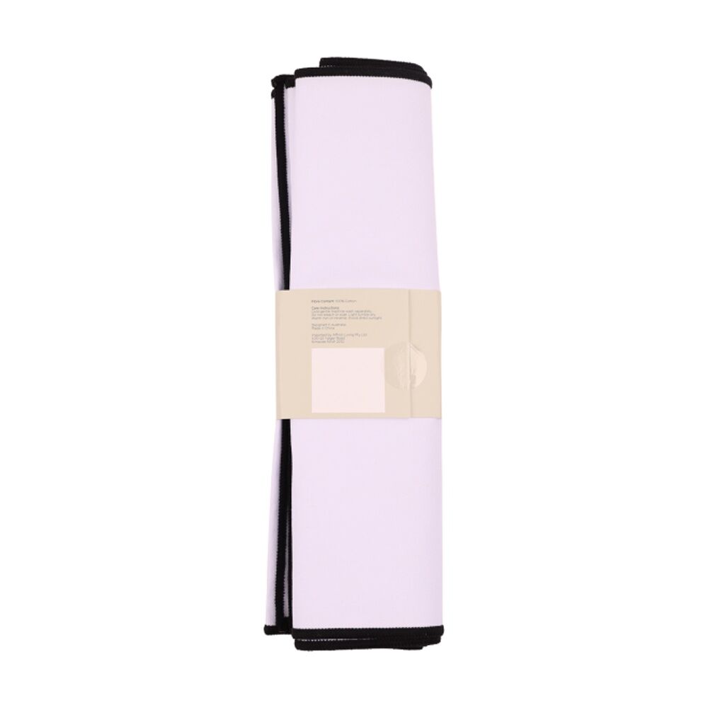 Bas Phillips Essentials Cotton Table Runner W/ Piped Edge White Small 35x150cm