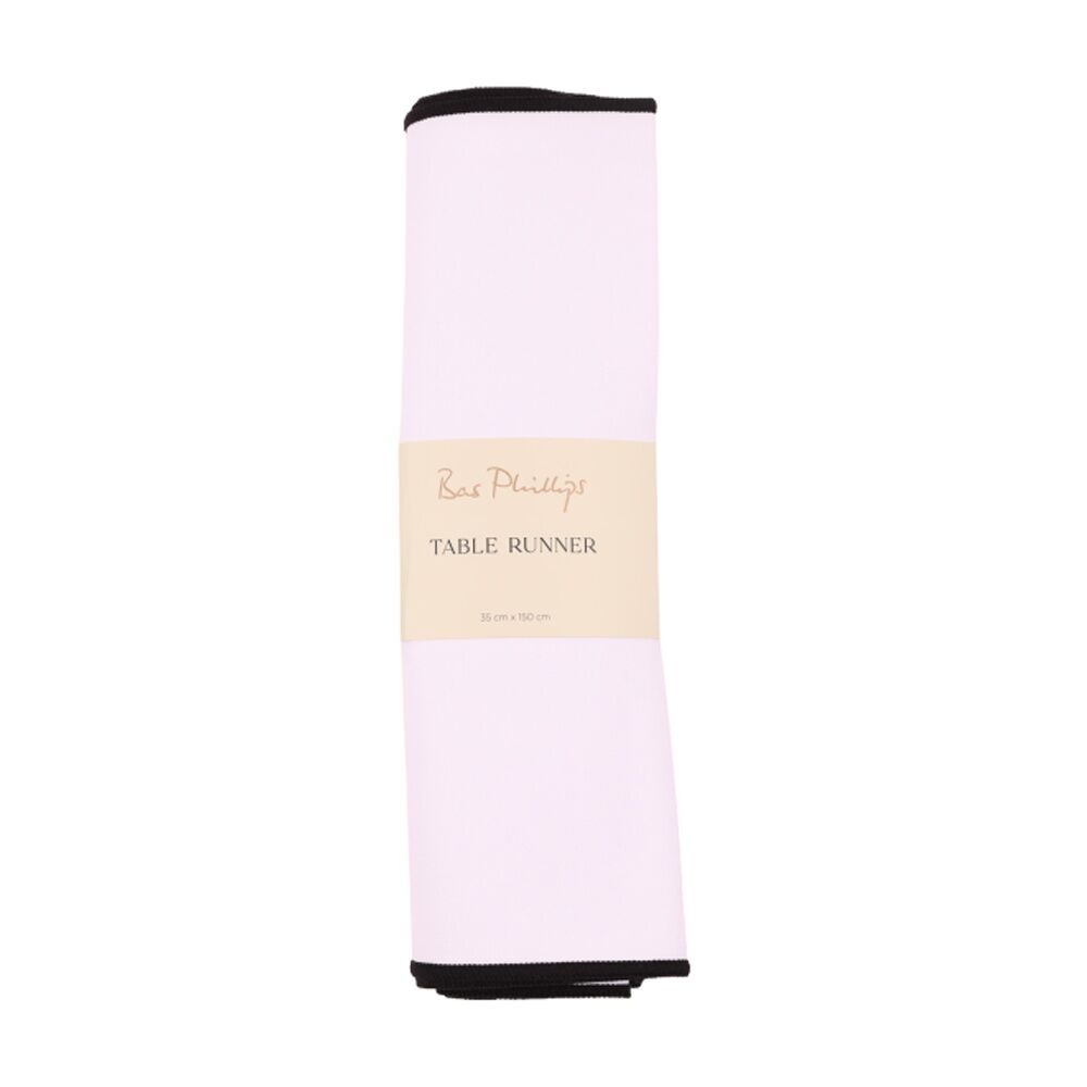 Bas Phillips Essentials Cotton Table Runner W/ Piped Edge White Small 35x150cm