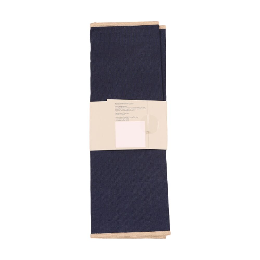 4pc Bas Phillips Essentials Cotton Placemat Set Table Linen Blue 33x35cm