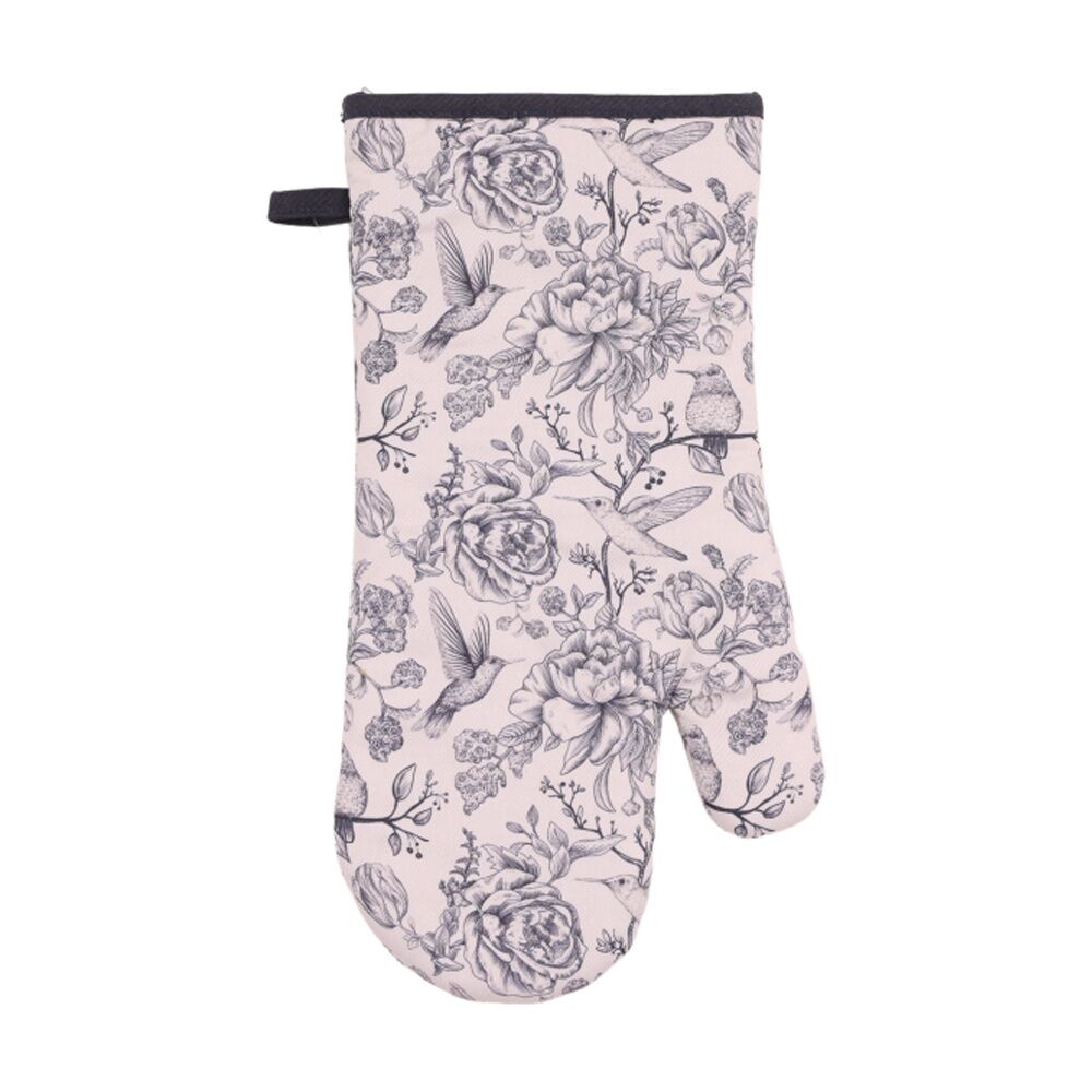 4PK Bas Phillips Printed Linen Looks Oven Mitt Kitchen Accessory Blue Birds