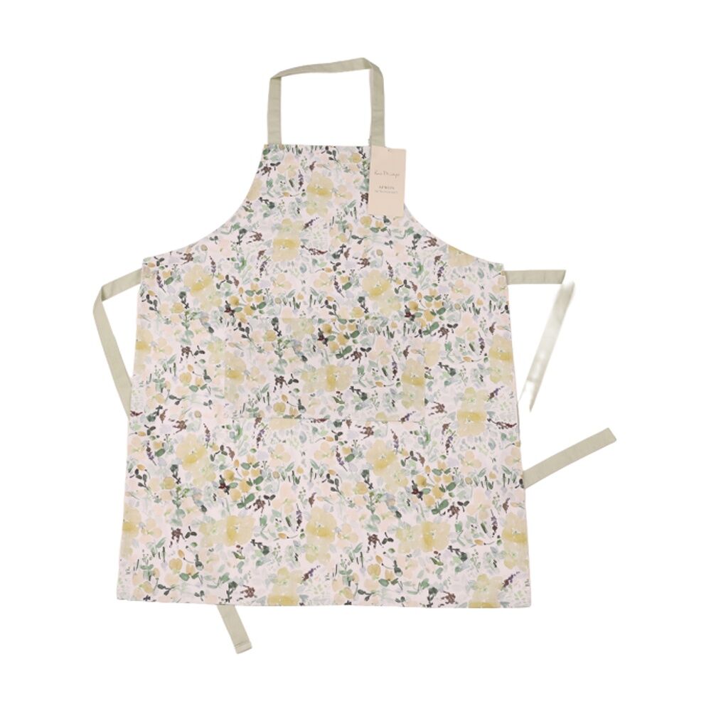 2PK Bas Phillips Printed Linen Looks Kitchen Apron Cotton Green Wonderland
