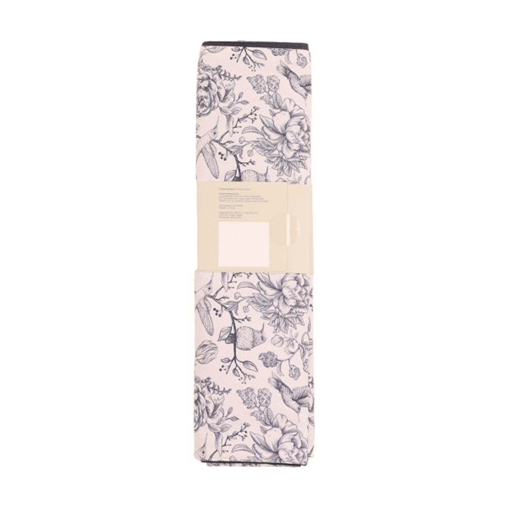 Bas Phillips Printed Linen Looks Table Runner Blue Birds Small 35x150cm