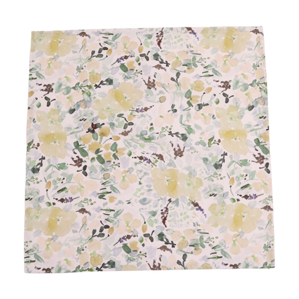 2x 4pc Bas Phillips Printed Linen Looks Napkin Set Green Wonderland 45cm