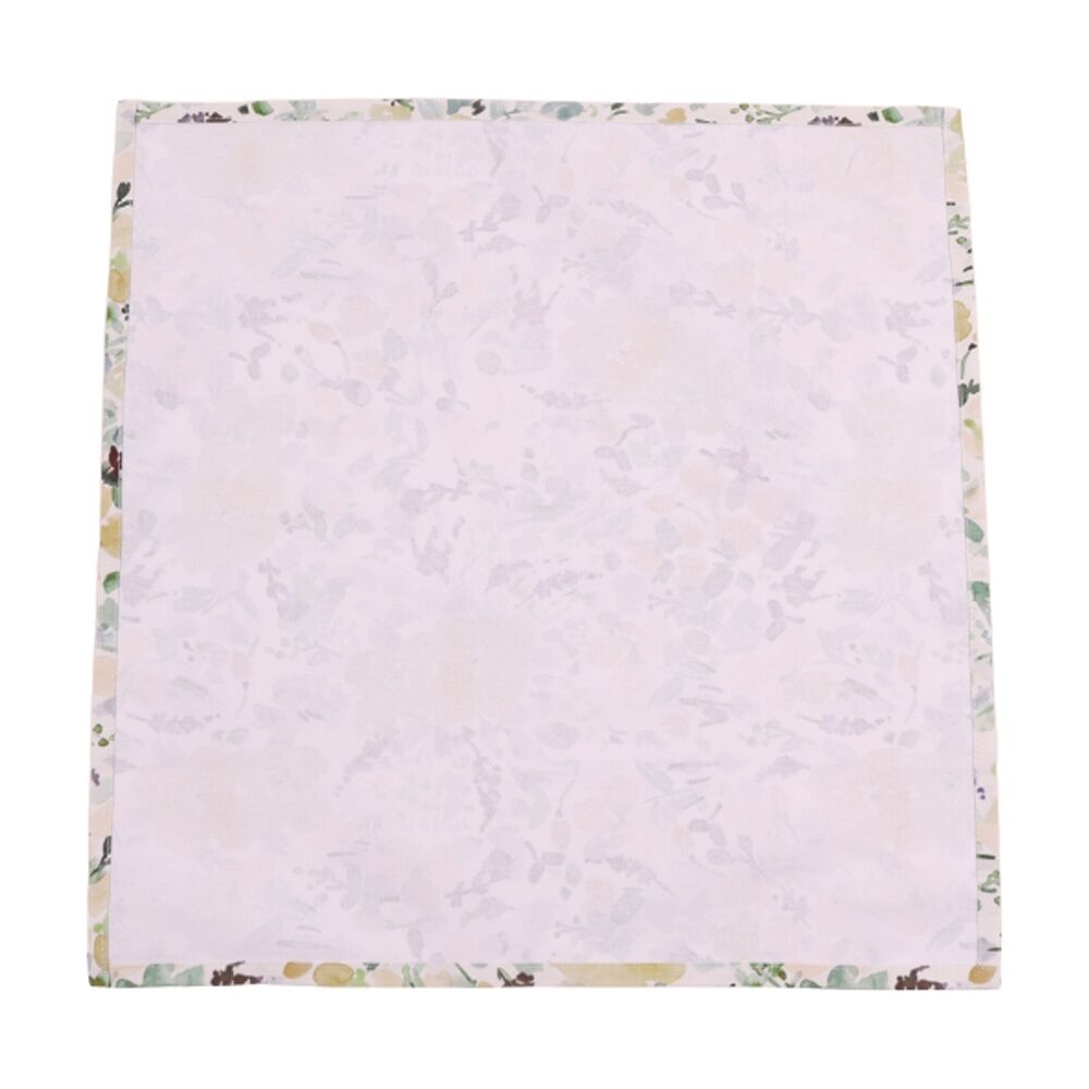 2x 4pc Bas Phillips Printed Linen Looks Napkin Set Green Wonderland 45cm