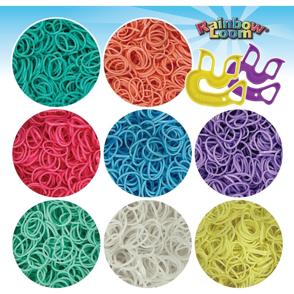 Rainbow Loom Treasure Box Pastel Bracelet Bands Kit Craft Set 8152pc
