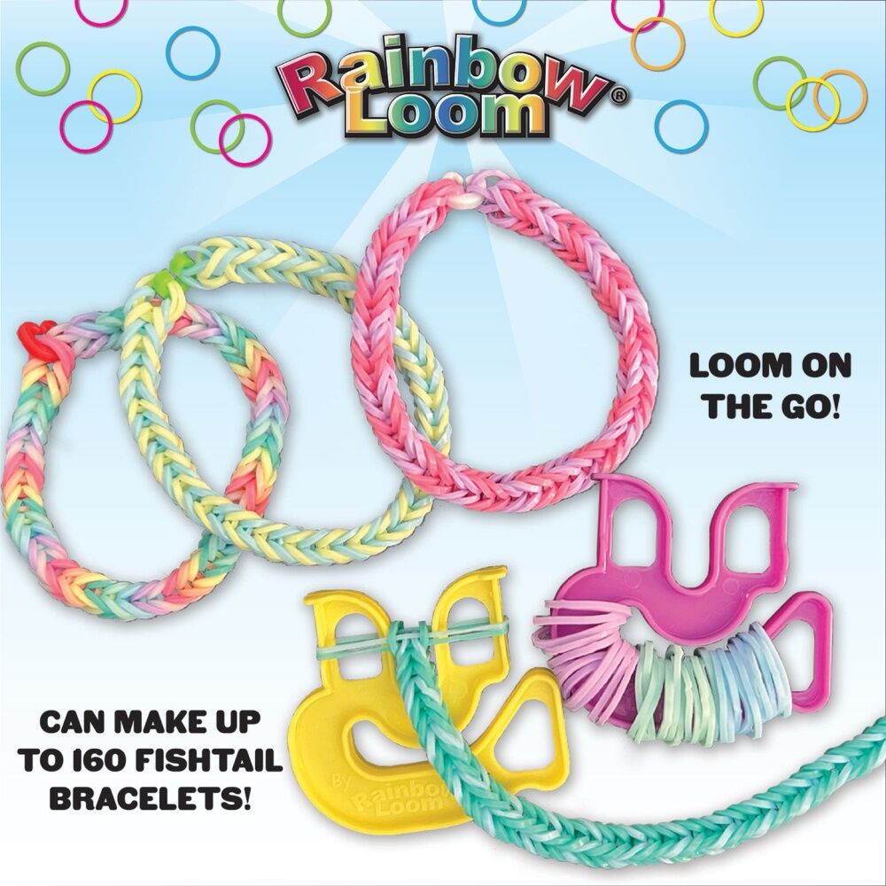 Rainbow Loom Treasure Box Pastel Bracelet Bands Kit Craft Set 8152pc