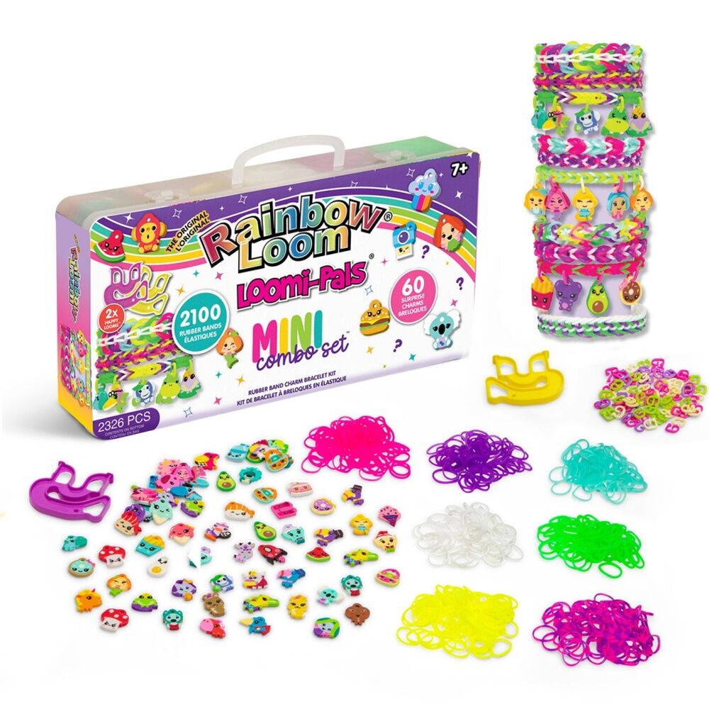 2x Rainbow Loom Loomi-Pals Mini Combo Case Bracelet Kit Craft Set Kids 2326pc