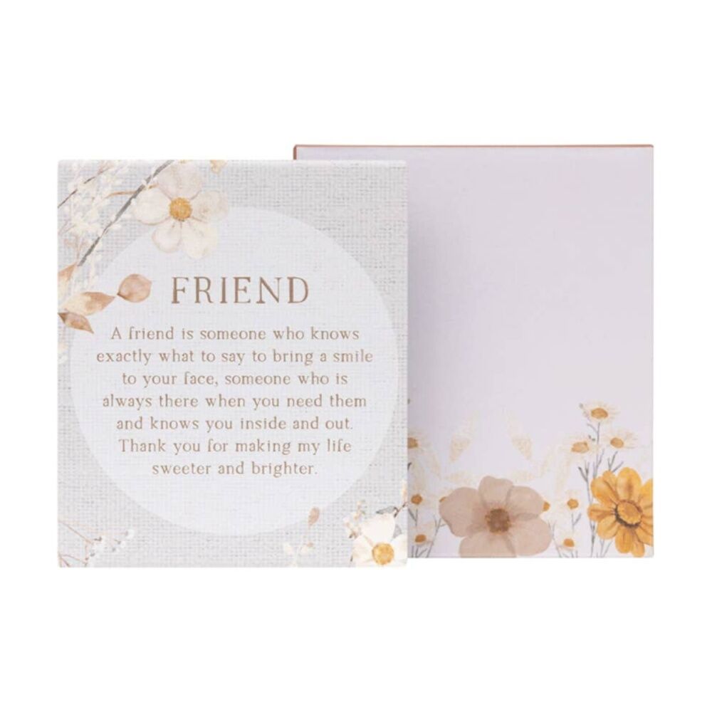 2PK Splosh Rustic Meadow Friend Verse Ceramic Plaque Beige 12x14cm W/ Stand/Hook