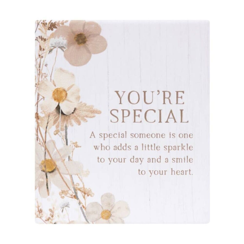 2PK Splosh Rustic Meadow Special Verse Ceramic Plaque Beige 12x14 W/ Stand/Hook