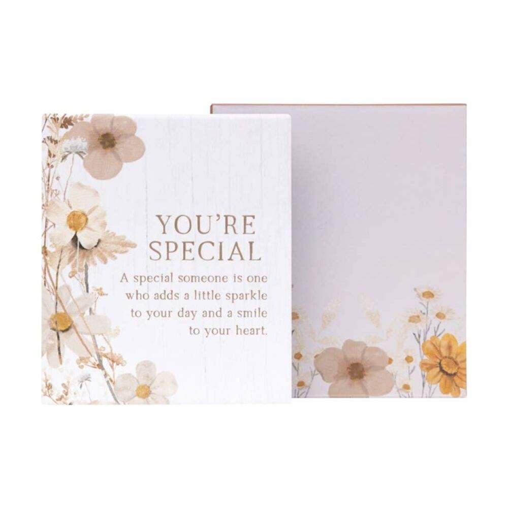 2PK Splosh Rustic Meadow Special Verse Ceramic Plaque Beige 12x14 W/ Stand/Hook