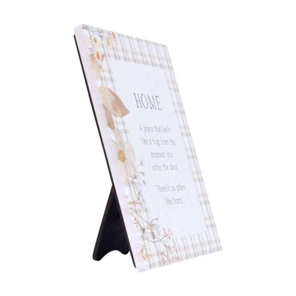 2PK Splosh Rustic Meadow Home Verse Plaque White Beige 12x14 W/ Stand/Hook