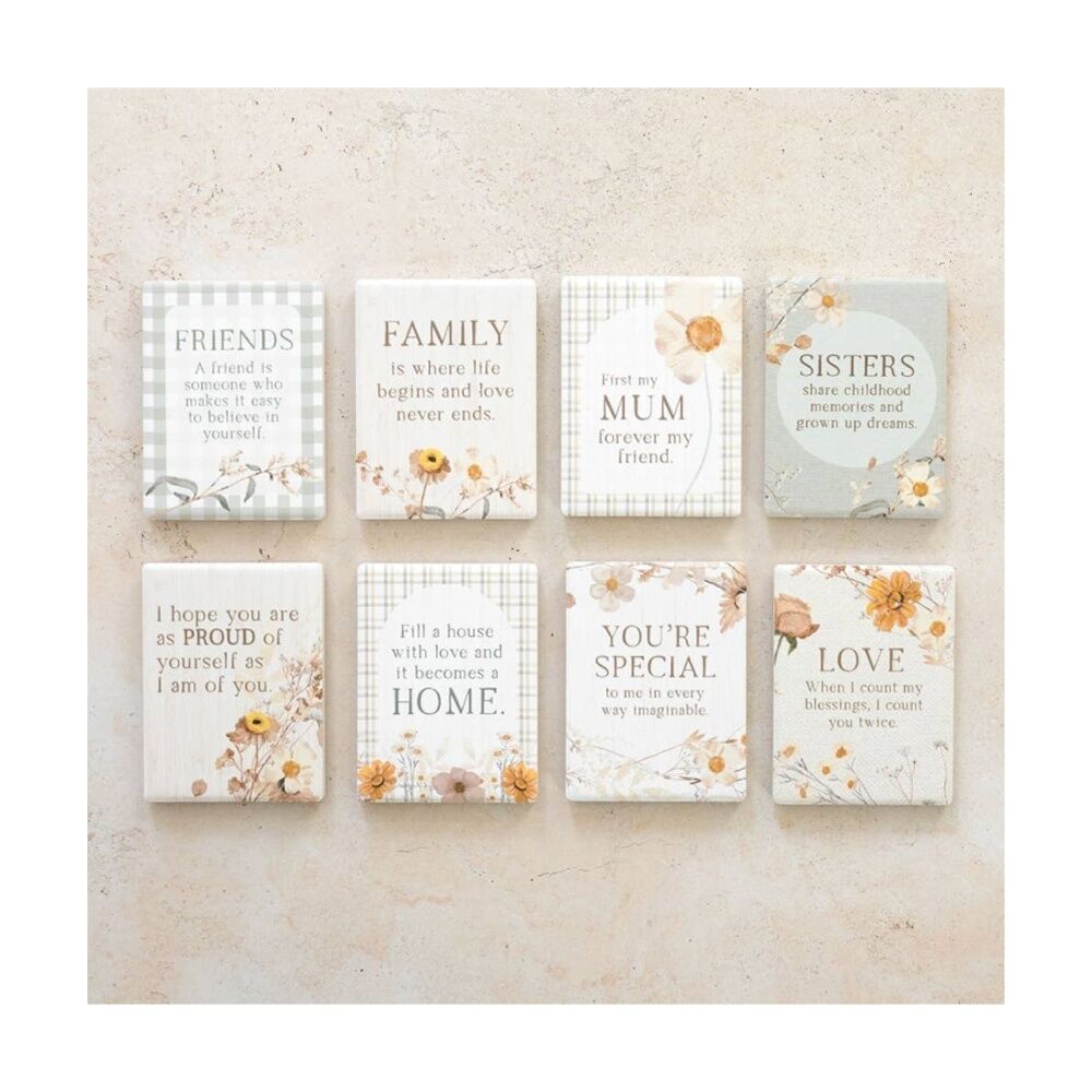 3PK Splosh Rustic Meadow Home Ceramic Kitchen Magnet Beige 6x8cm