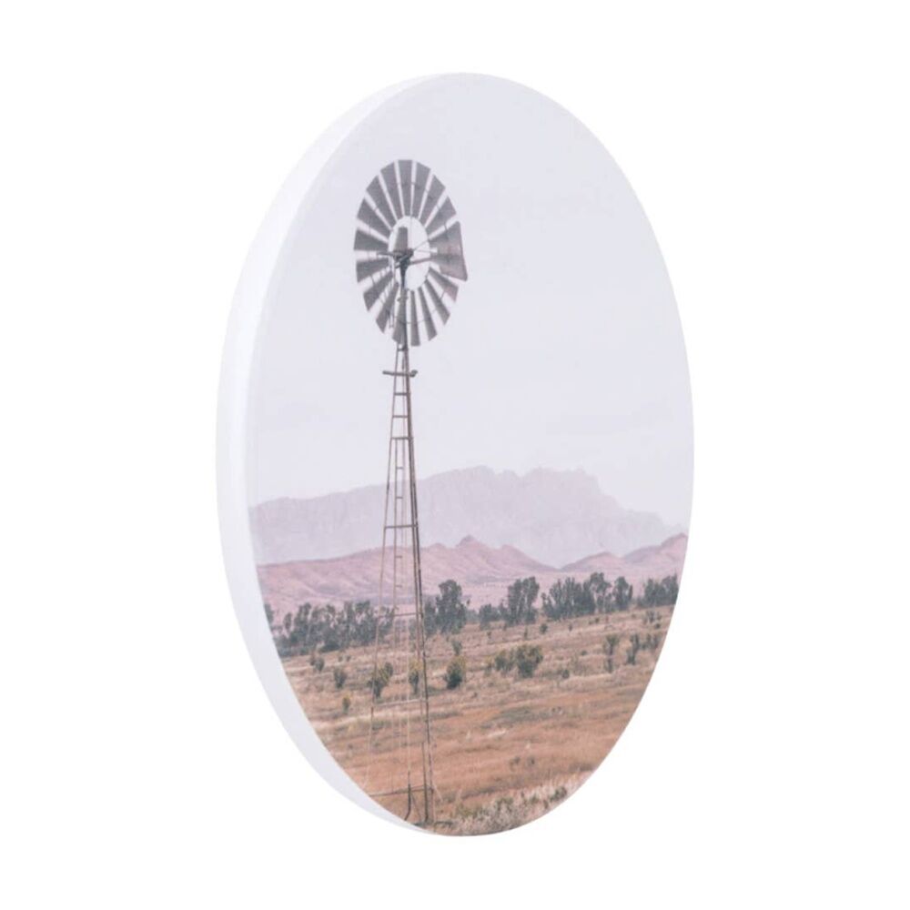 6PK Splosh Rustic Meadow Ceramic Drink Coaster Cork Base Windmill 11x11cm
