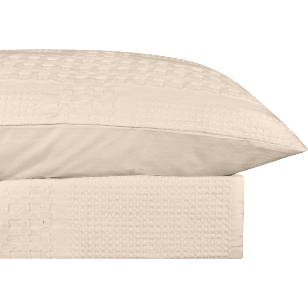 Bas Phillips Berkshire Cotton Waffle Duvet/Quilt Cover Set Birch
