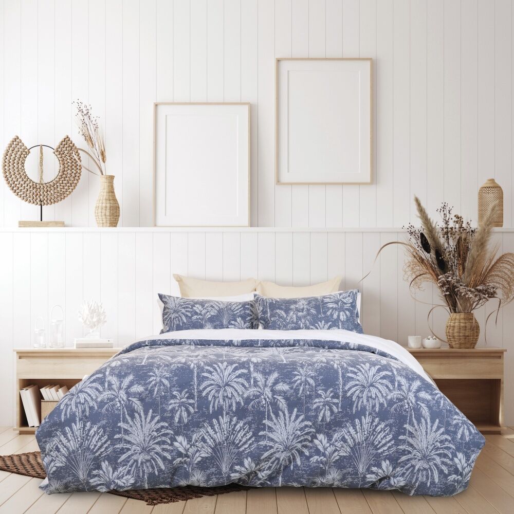 Bas Phillips Samara Jacquard Duvet/Quilt Cover Set Polyester, Cotton Blue