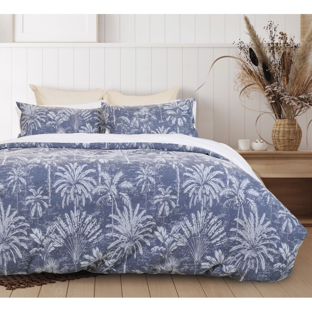 Bas Phillips Samara Jacquard Duvet/Quilt Cover Set Polyester, Cotton Blue