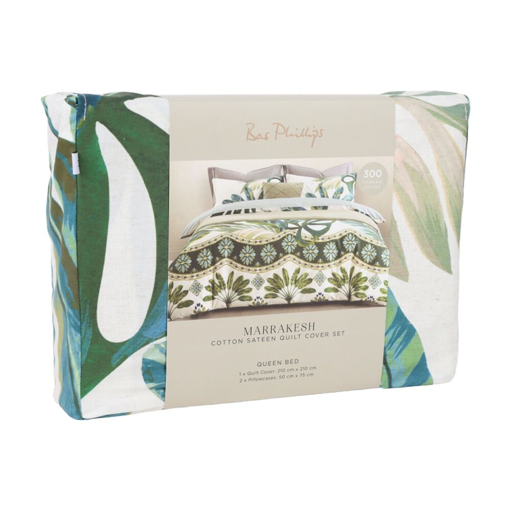 3pc Bas Phillips Quilt Cover & Pillowcases Bedding Set Marrakesh
