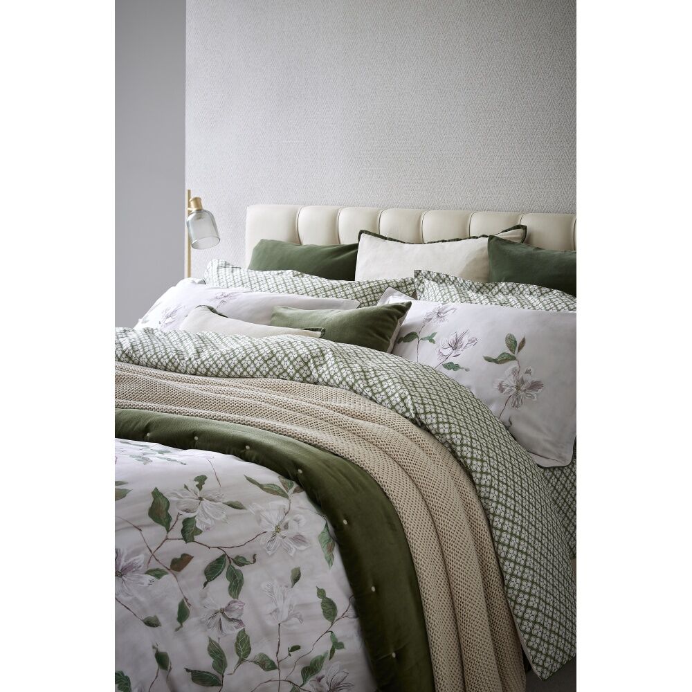 Christy Magnolia Duvet/Quilt Cover Set Cotton Sateen Multicoloured