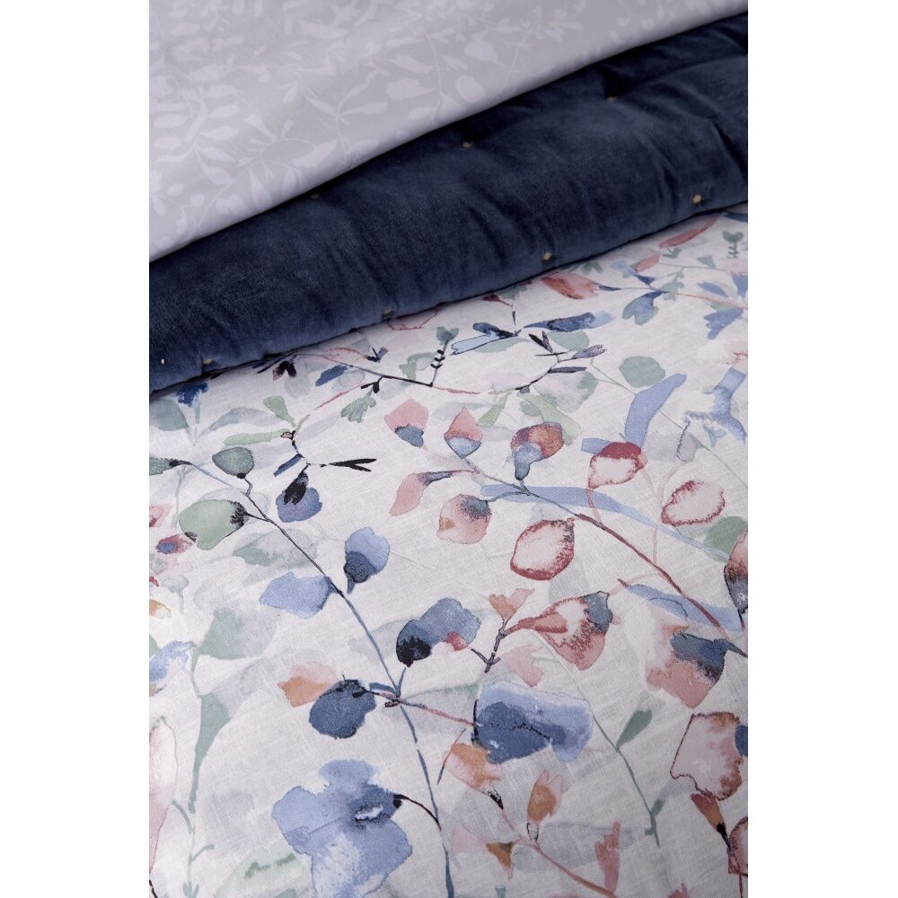 Christy Stems Dusty Pink Duvet/Quilt Cover Set Cotton Sateen Multicoloured