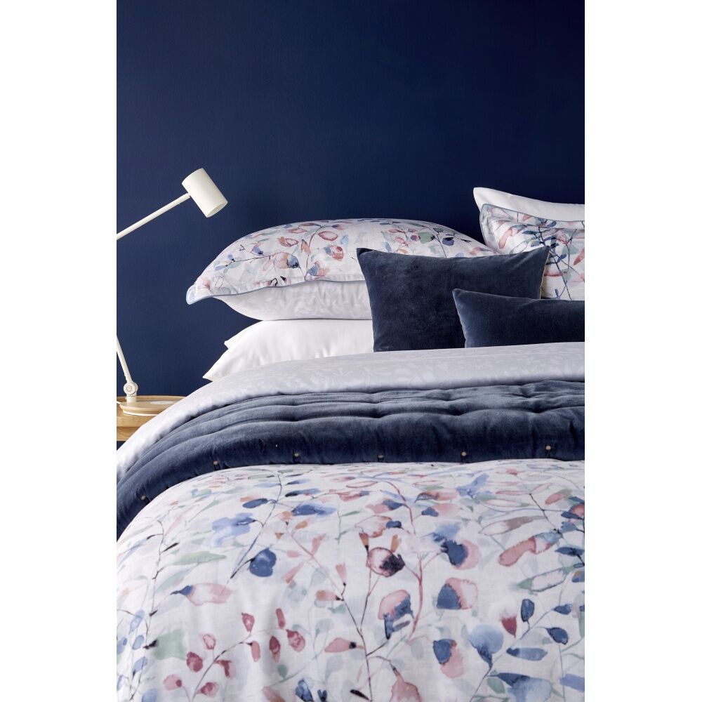 Christy Stems Dusty Pink Duvet/Quilt Cover Set Cotton Sateen Multicoloured