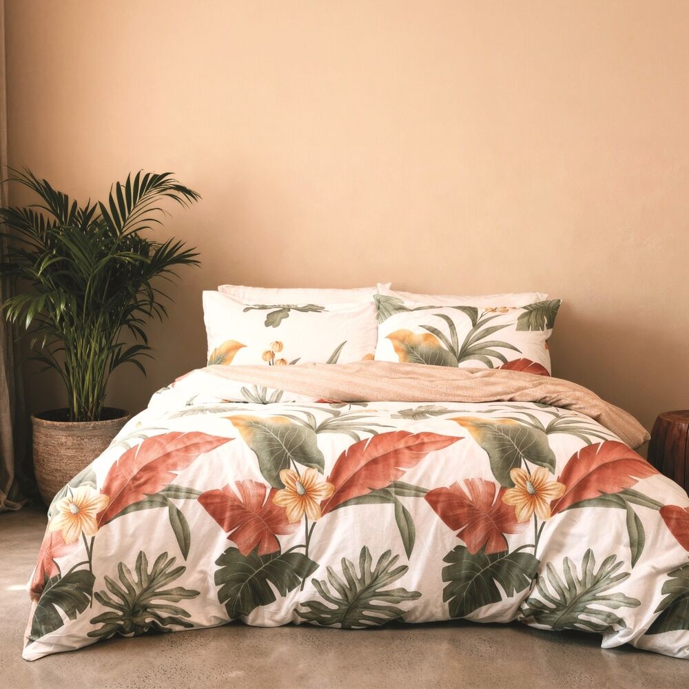 Odyssey Living Coraline Duvet/Quilt Cover Set Cotton Home Bedding Multicoloured