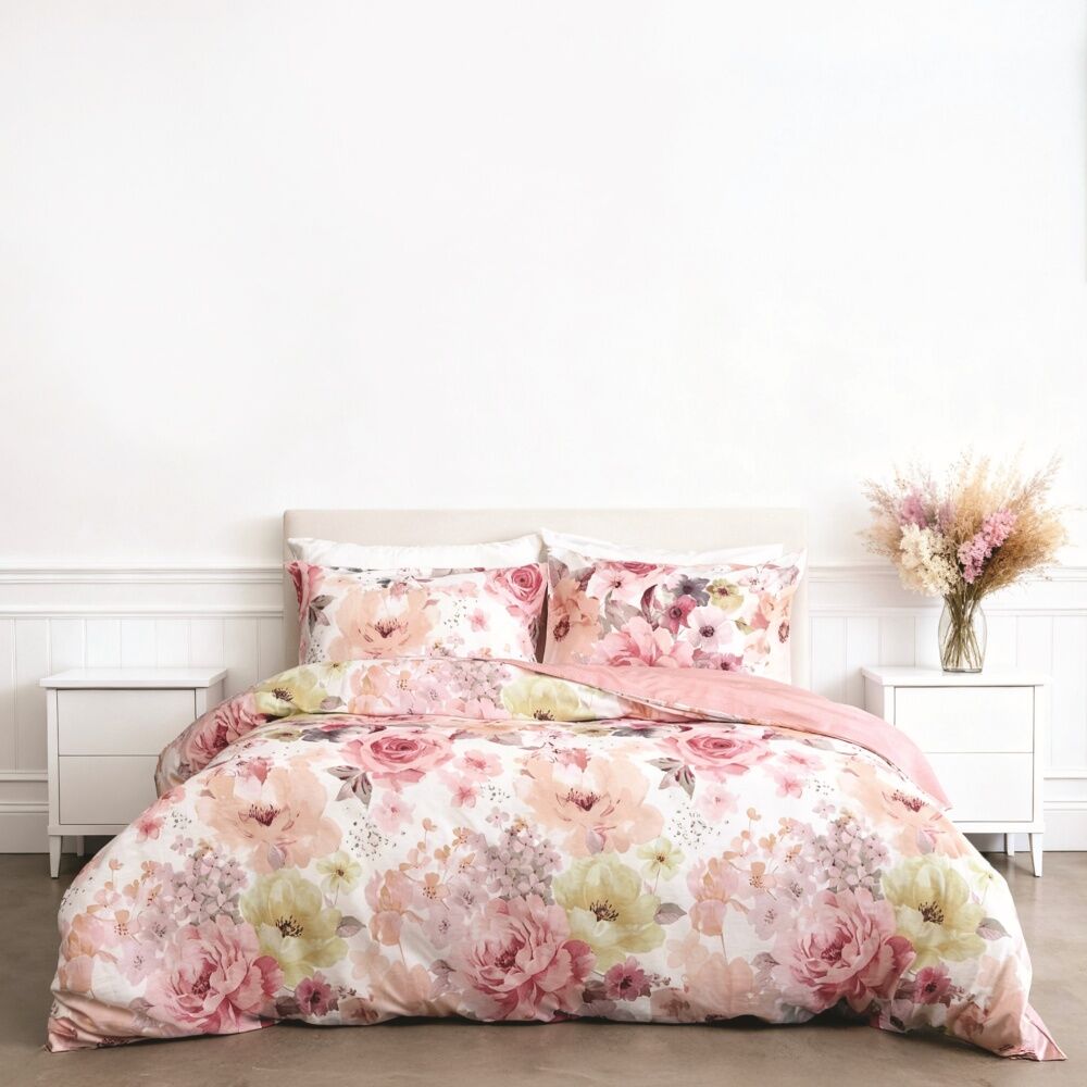 Odyssey Living Sabine Duvet/Quilt Cover Set Cotton Home Bedding Multicoloured