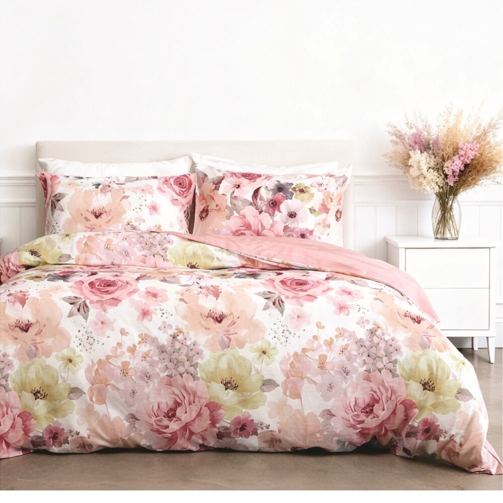 Odyssey Living Sabine Duvet/Quilt Cover Set Cotton Home Bedding Multicoloured