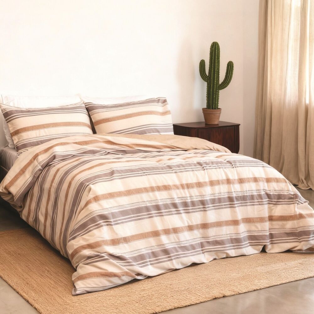Odyssey Living Blake Duvet/Quilt Cover Set Cotton Home Bedding Multicoloured