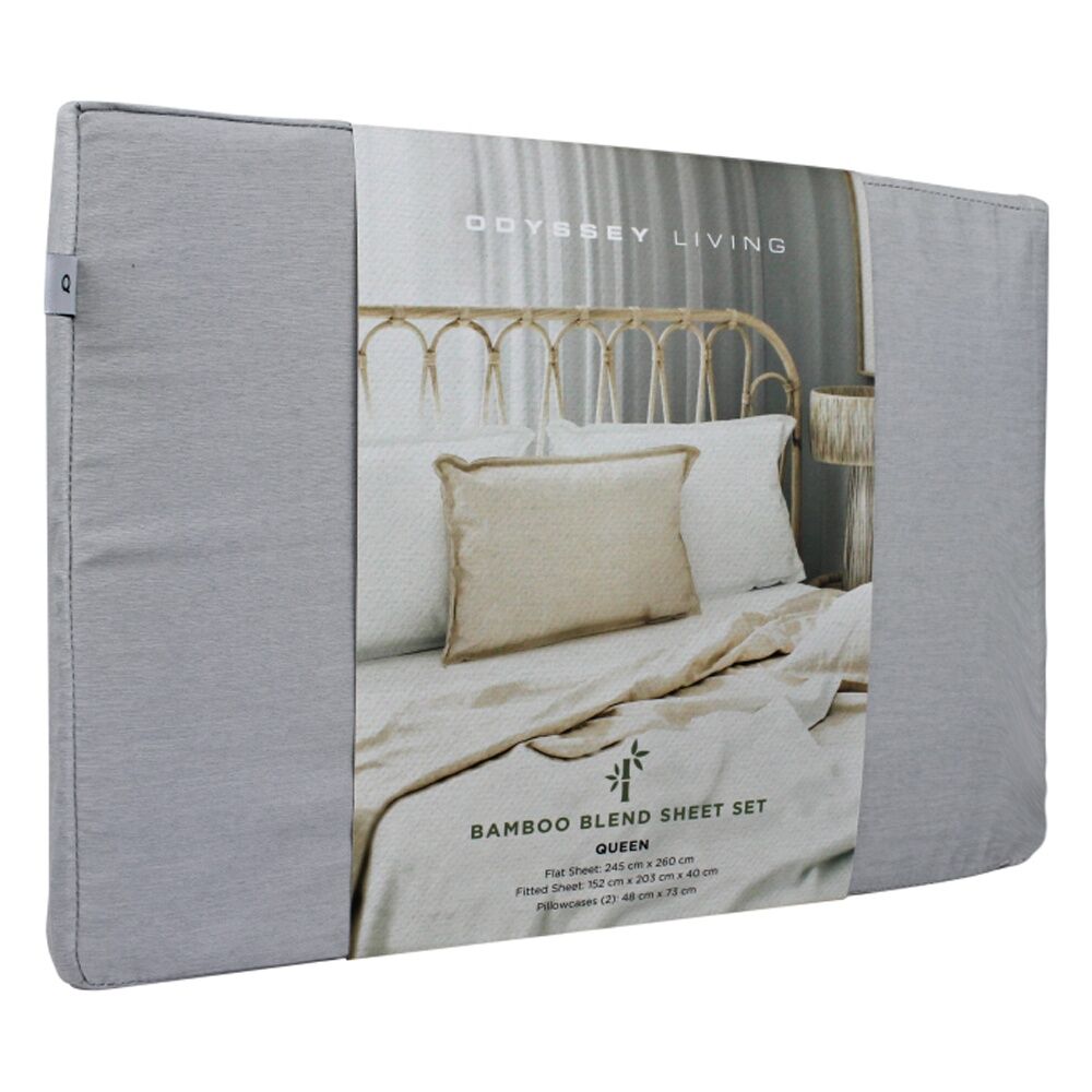 Odyssey Living Bamboo Blend Home Bedding Sheet Set w/Pillowcase Spur