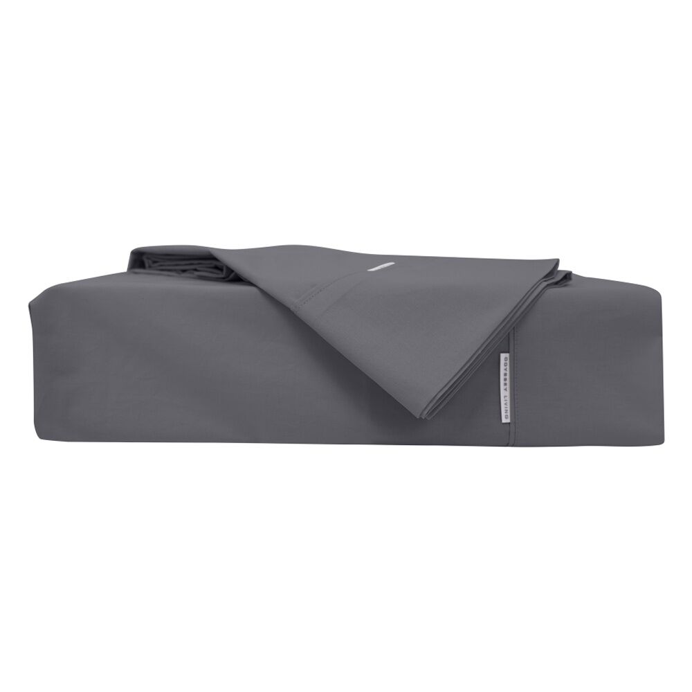 Odyssey Living Breathe Cotton Home Bedding Sheet Set Charcoal