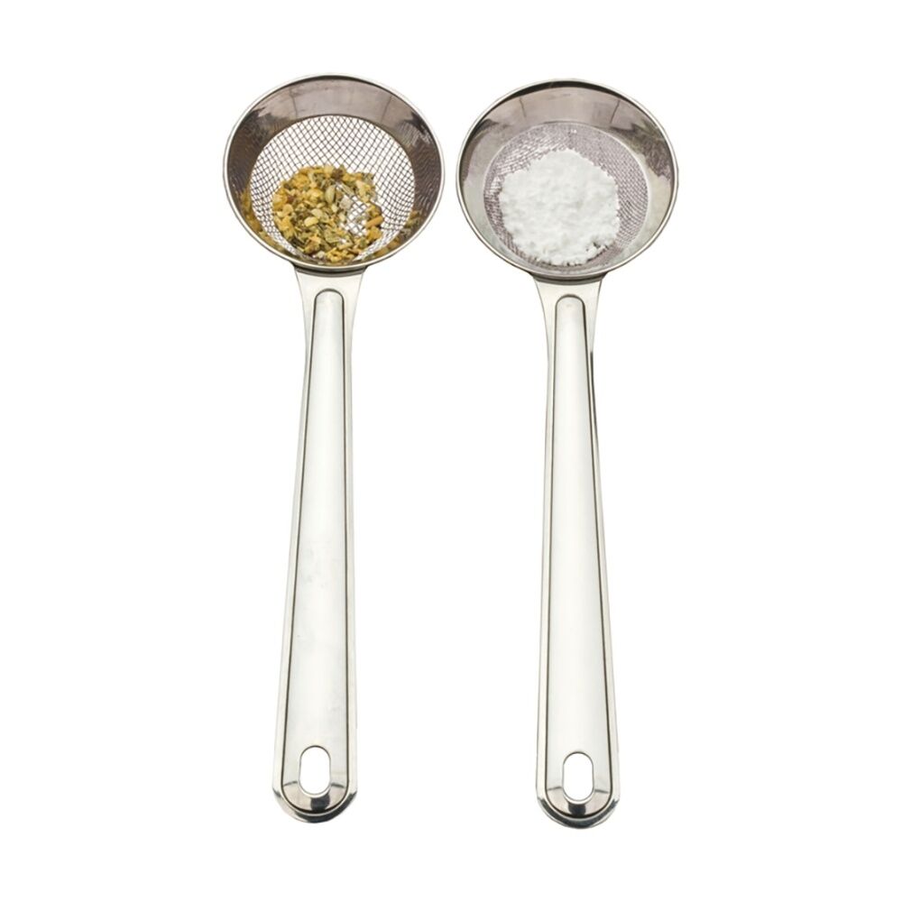 2x 2pc R.S.V.P. Mini Sifters Fine And Coarse Mesh Kitchen Utensil Set 13x18cm