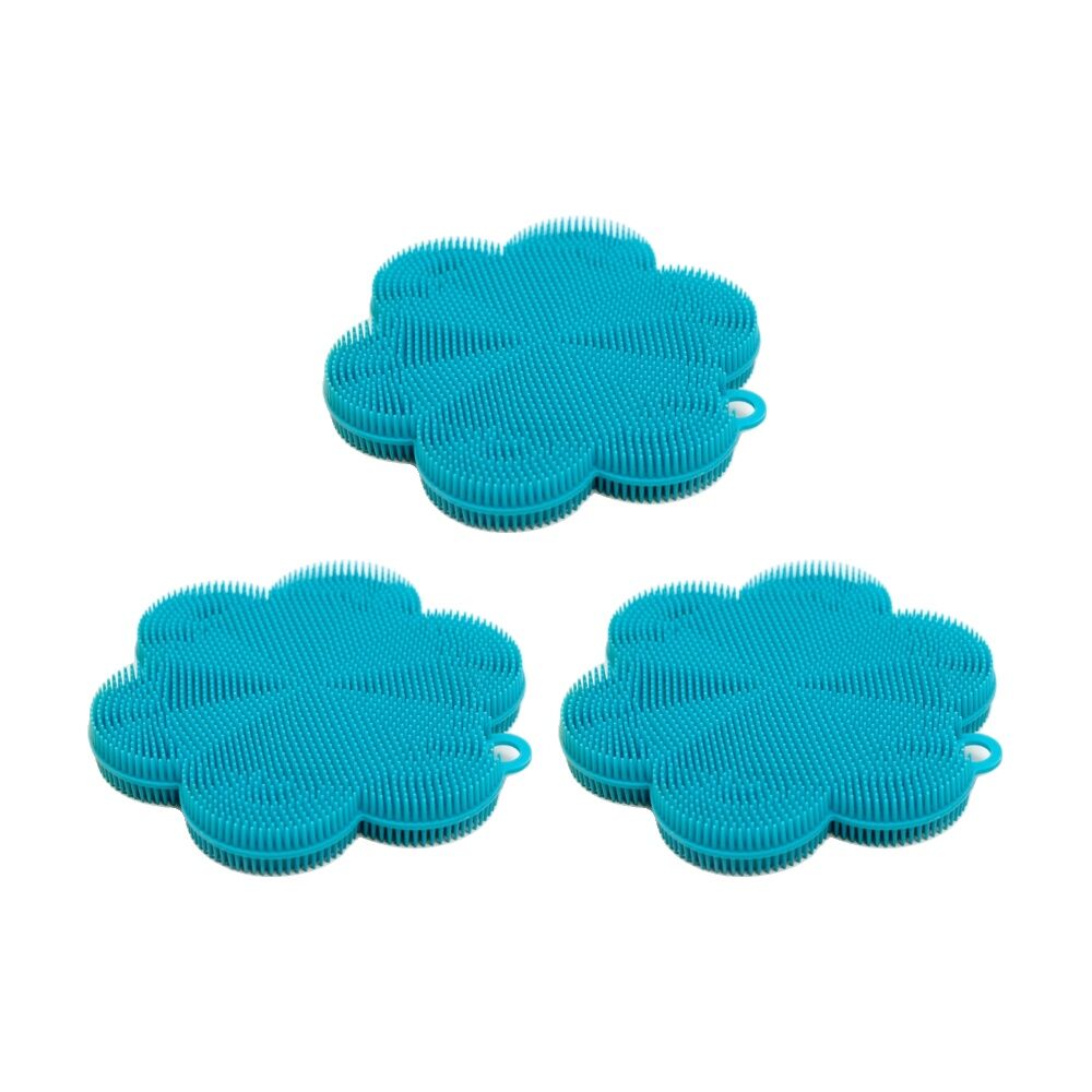 3PK R.S.V.P. Silicone Soft Scrubber Flexible Durable Odour Resistant Turquoise