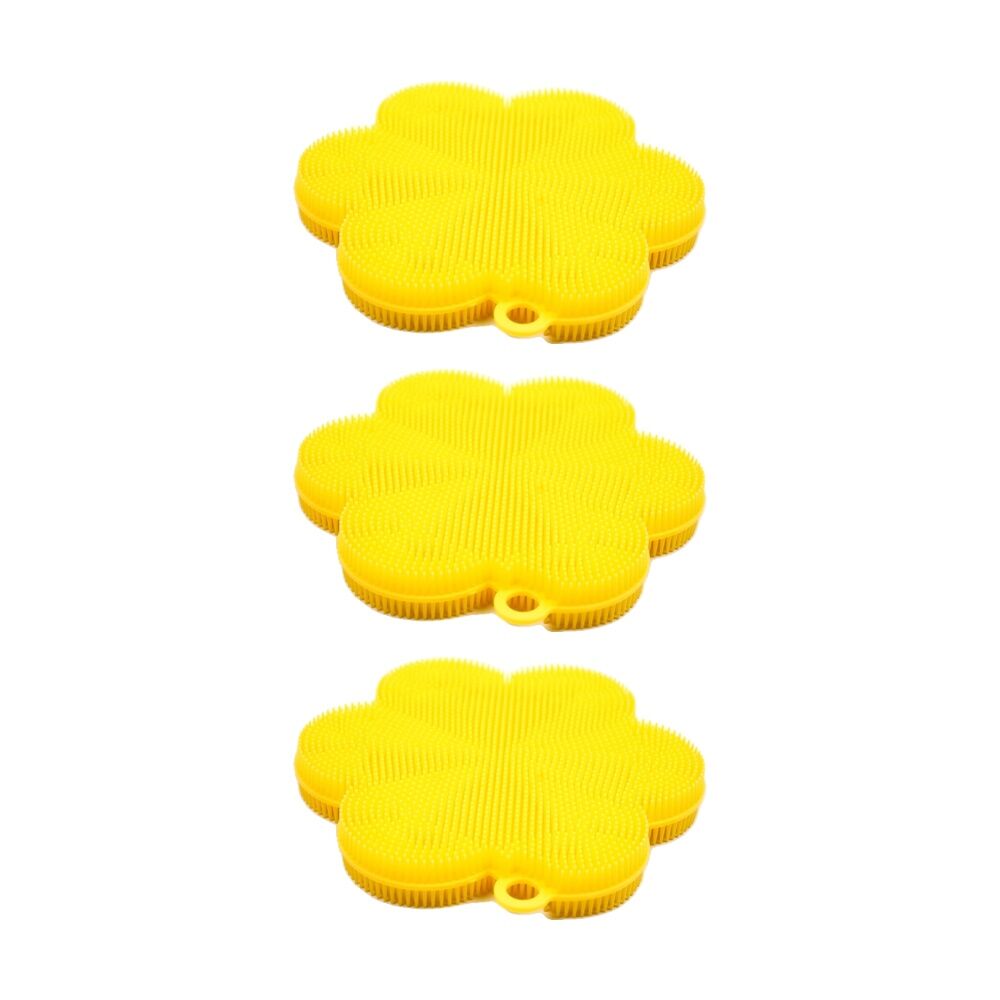 3PK R.S.V.P. Silicone Soft Scrubber Flexible Durable Odour Resistant Yellow