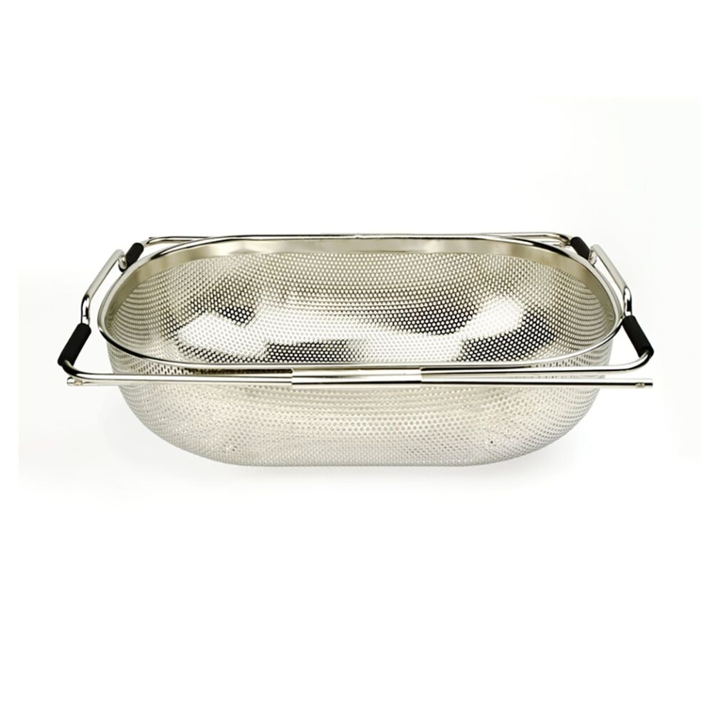 R.S.V.P. Extendable Stainless Steel Pierced In-Sink Drainer 36.5-to-56cm