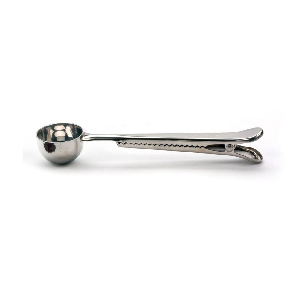 2PK R.S.V.P. Coffee Scoop N Clip Stainless Steel Durable Utensil Silver 17.7cm
