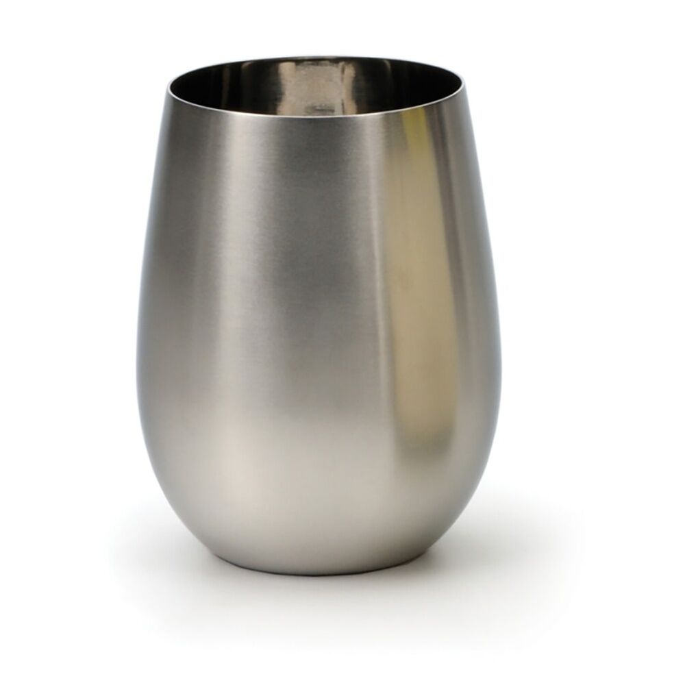 R.S.V.P. Durable Stainless Steel Insulated Stemless Red Wine Glass 530ml