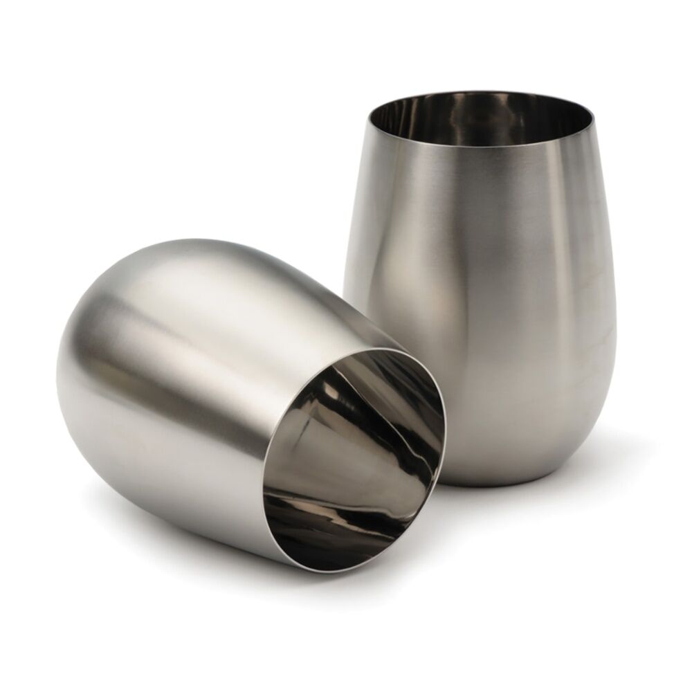 R.S.V.P. Durable Stainless Steel Insulated Stemless Red Wine Glass 530ml
