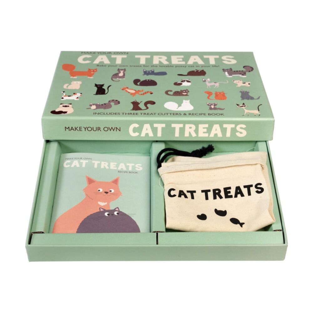 2PK Rex London Make Your Own Cat Treat Kit Cutters Recipe Book Gift Box
