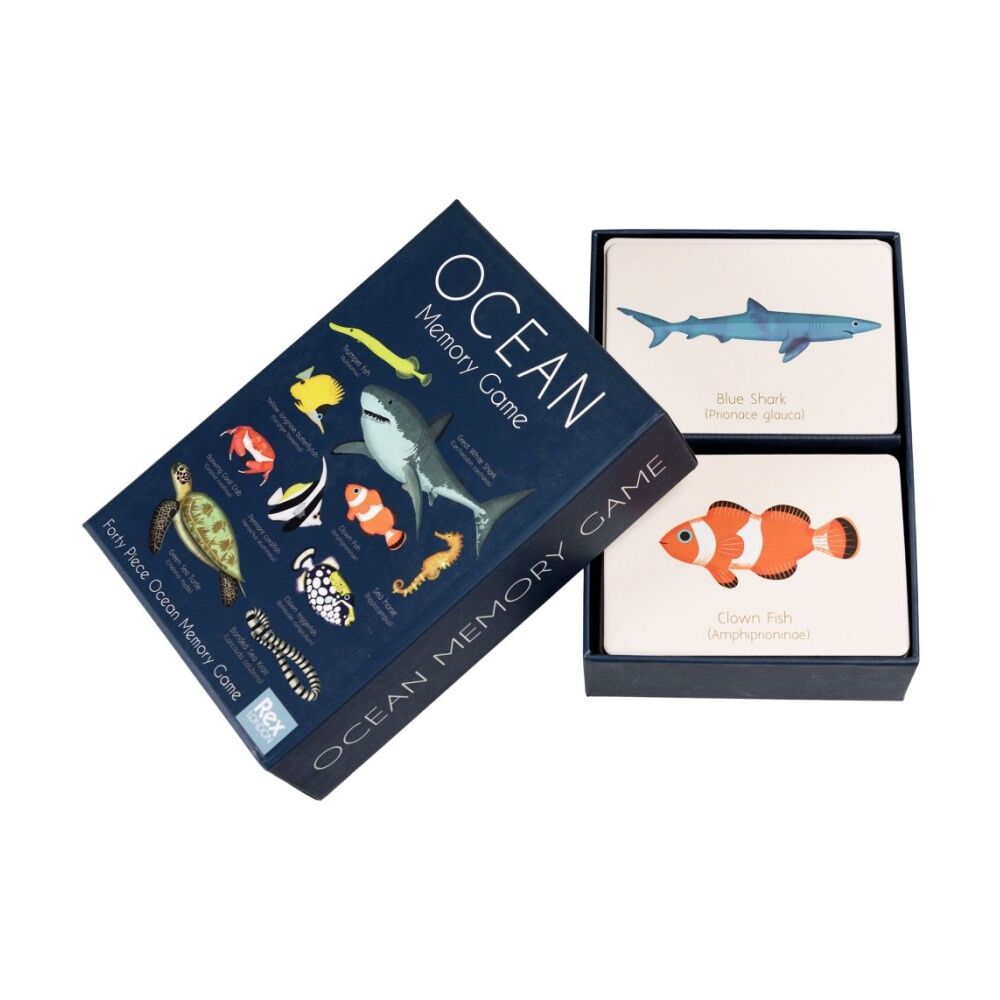 40pc Rex London Kids Memory Card Game Ocean Theme Fun Educational Activity