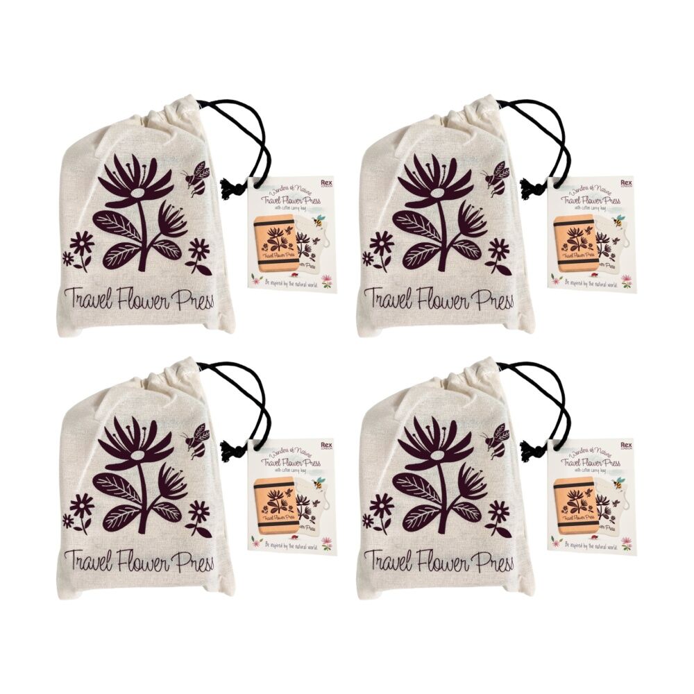 4PK Rex London Compact Travel Flower Press Kit Botanical Creative Craft Activity