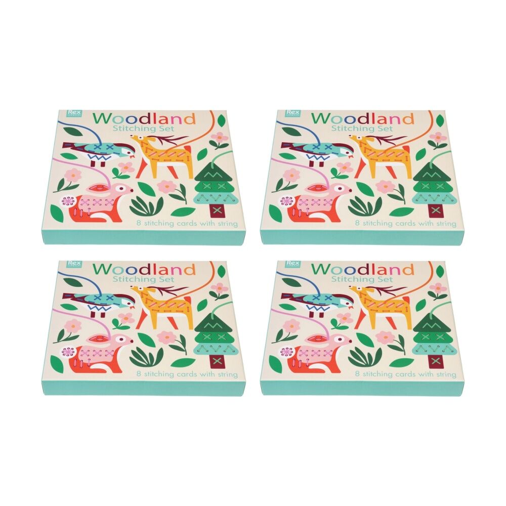 4PK Rex London Kids 6y+ Woodland Stitching Set Creative Craft Sewing Kit