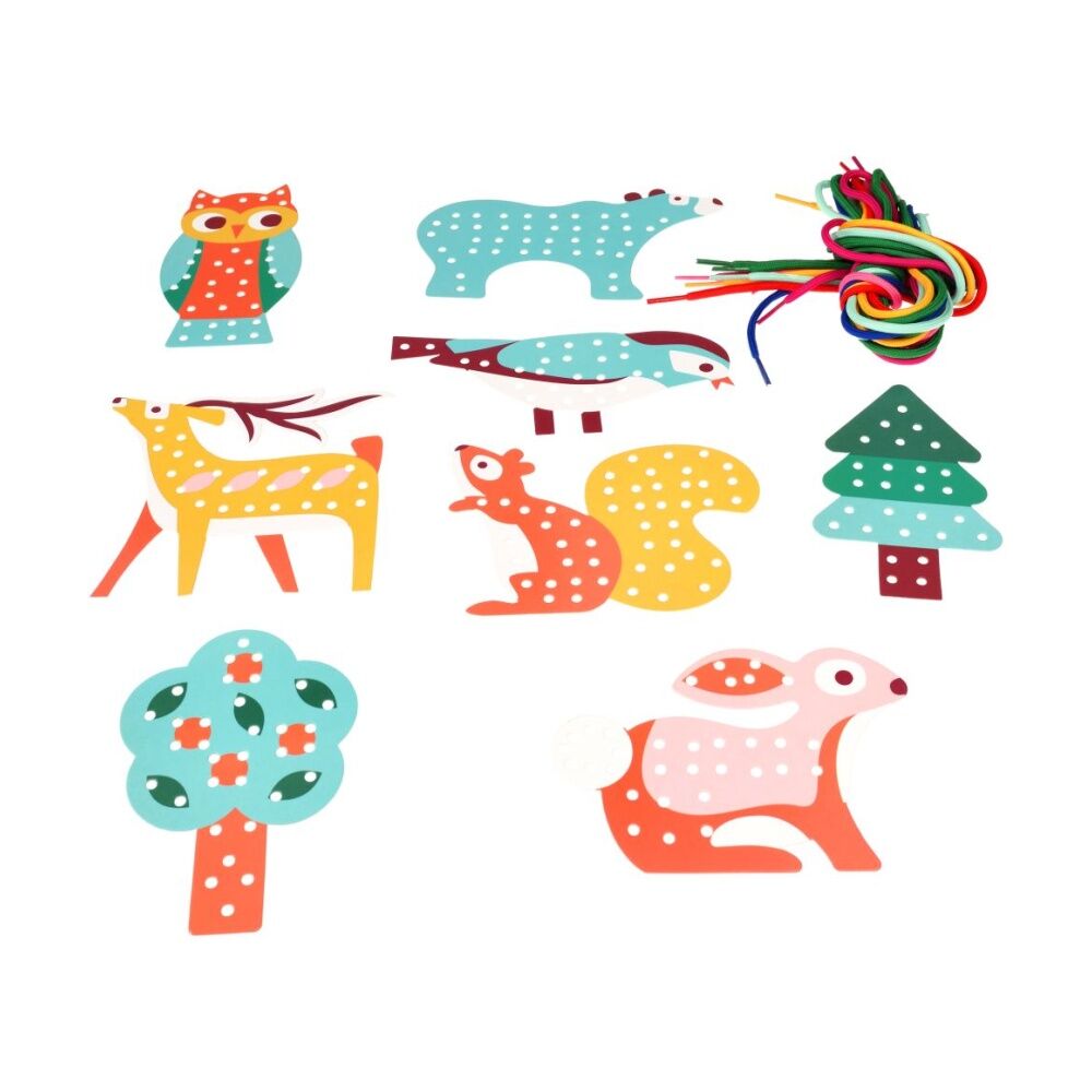 4PK Rex London Kids 6y+ Woodland Stitching Set Creative Craft Sewing Kit